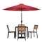 Flash Furniture Faux Teak 35" Table-Red Umbrella-Base-4 Chairs XU-DG-810060364-UB19BRD-GG - alternate 9